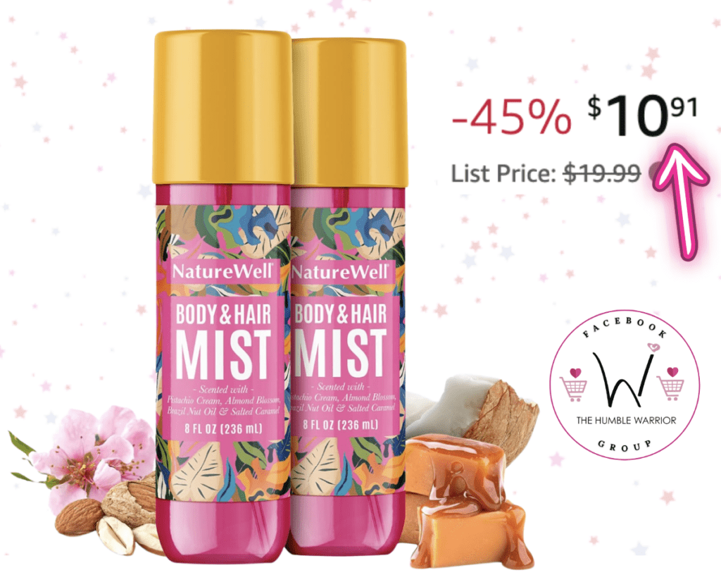 2-pack NATURE WELL Cheeky Hair & Body Mist!